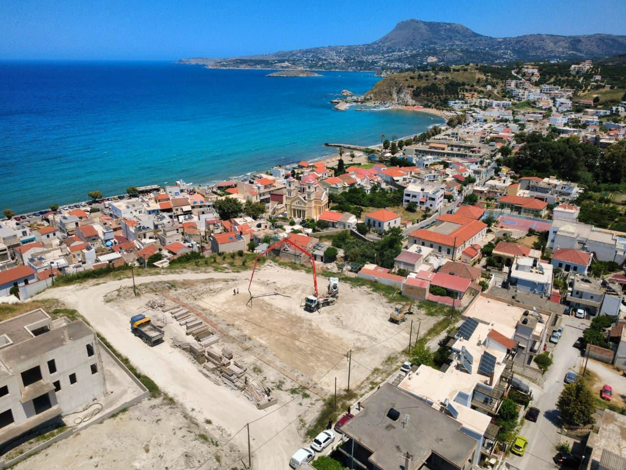Kalyves aegean sanctuary baustelle kueste
